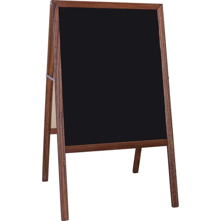 Flipside Stained Easel w/White Dry Erase/Black Chalkboard, 42in H x 24in W 31210